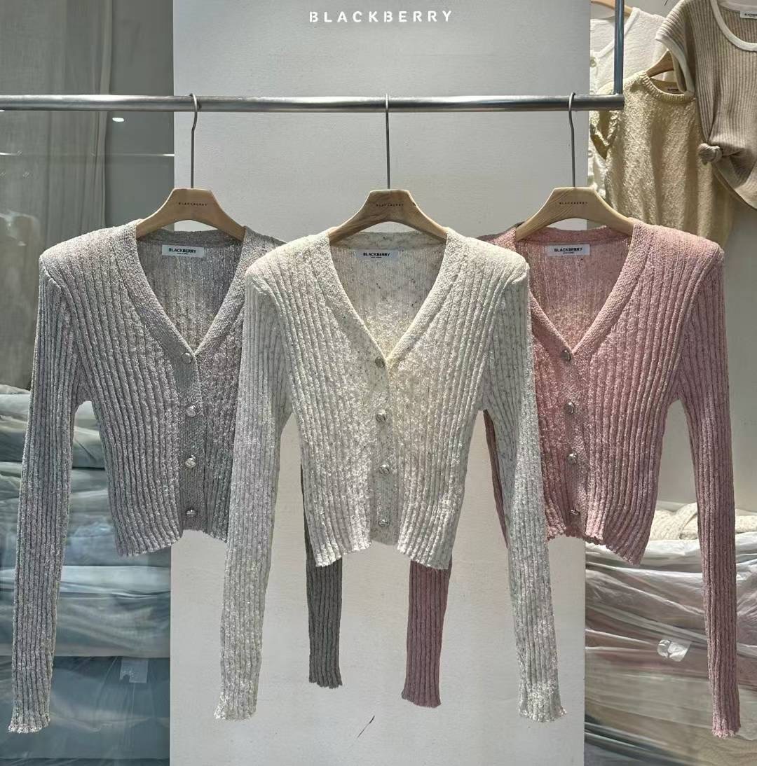 BLACKBERRY東大門㊣實拍女士新款休閑推薦職業人氣時尚針織衫BLACKBERRY針織衫