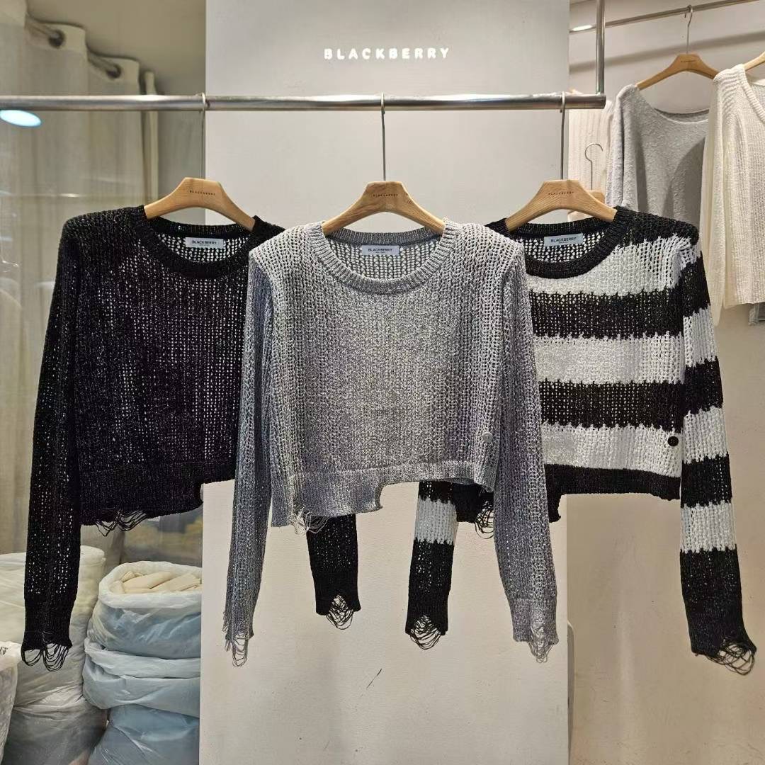 BLACKBERRY韓國直郵㊣女裝新品熱賣人氣時尚職業推薦針織衫BLACKBERRY針織衫