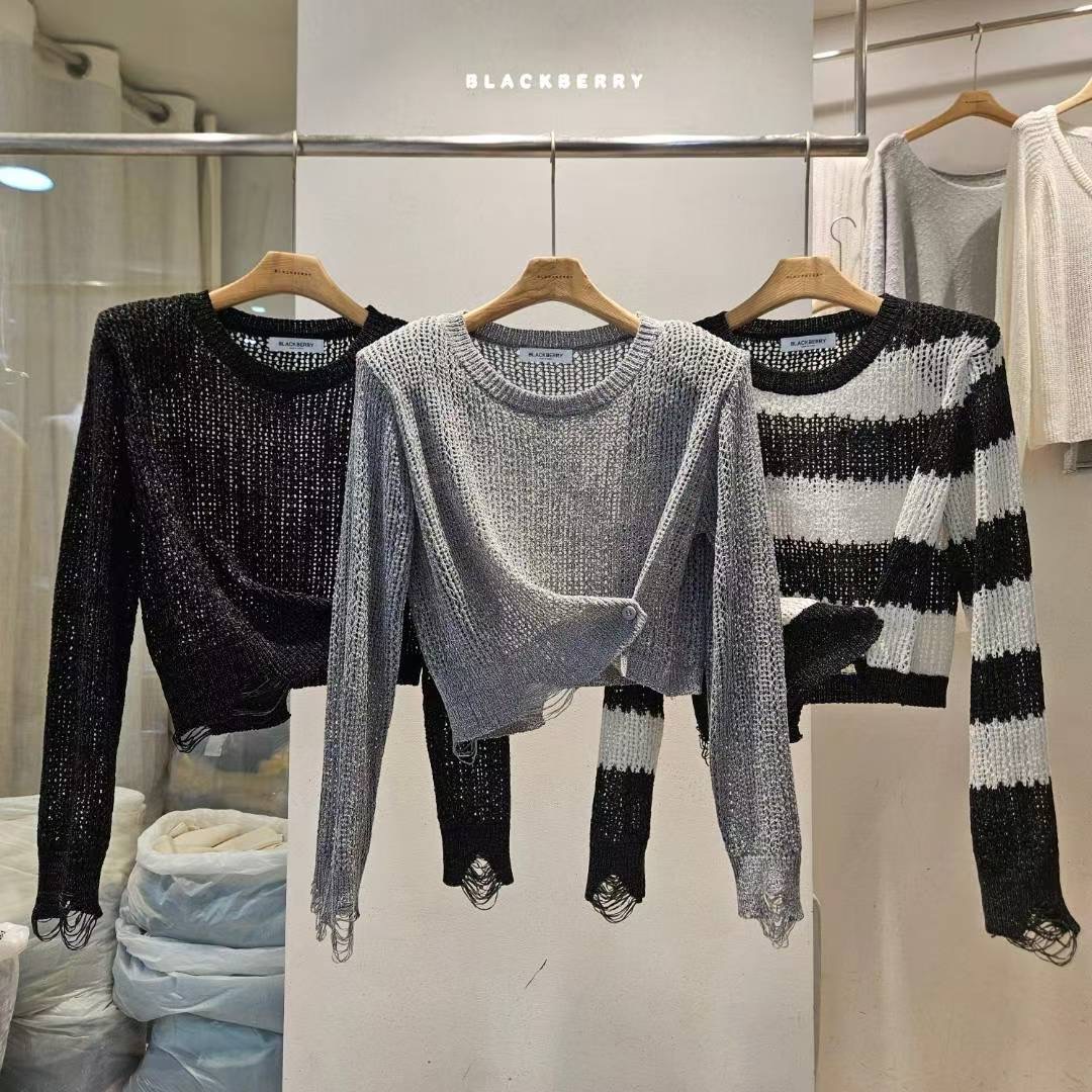 BLACKBERRY韓國直郵㊣女裝新品熱賣人氣時尚職業推薦針織衫BLACKBERRY針織衫