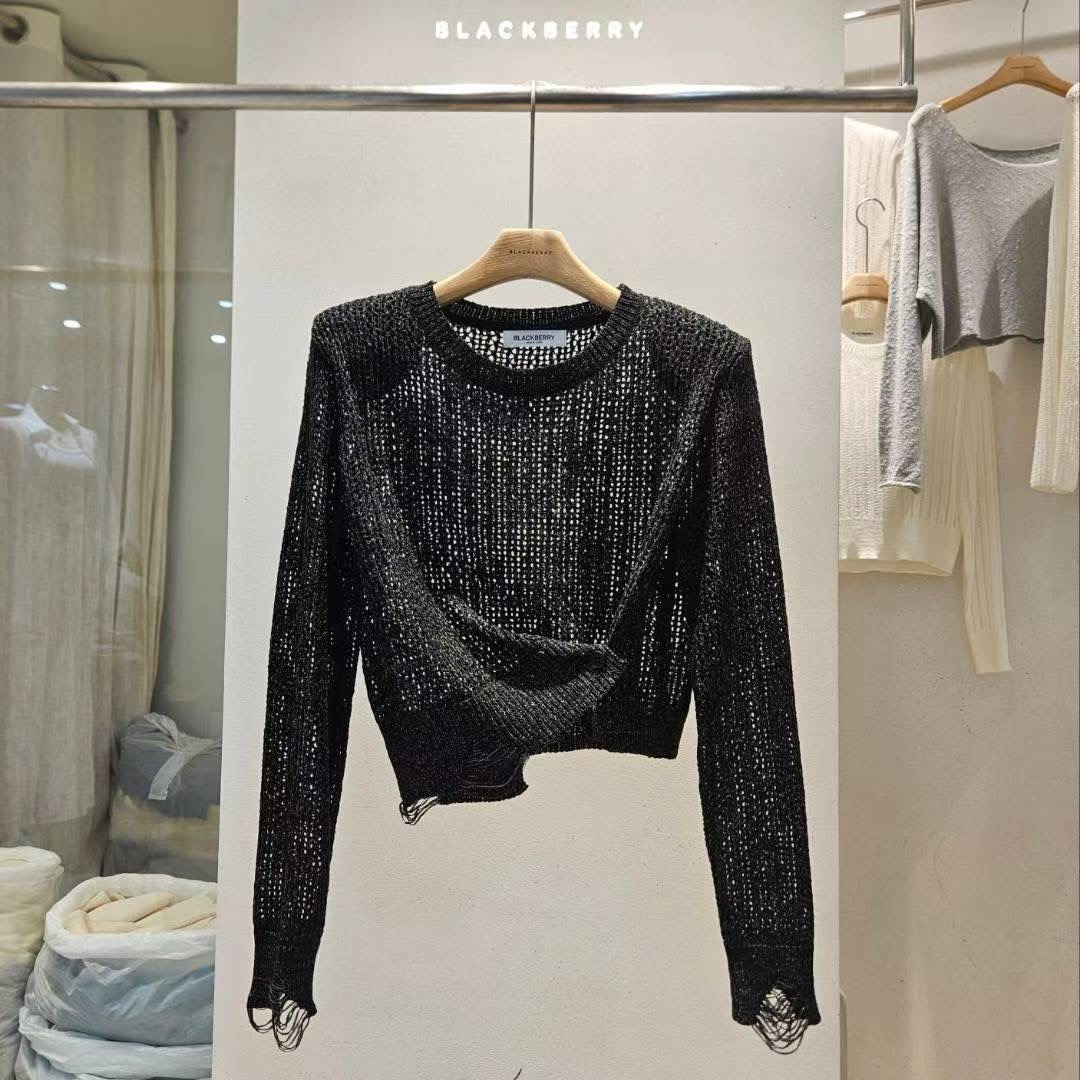 BLACKBERRY韓國直郵㊣女裝新品熱賣人氣時尚職業推薦針織衫BLACKBERRY針織衫圖色2