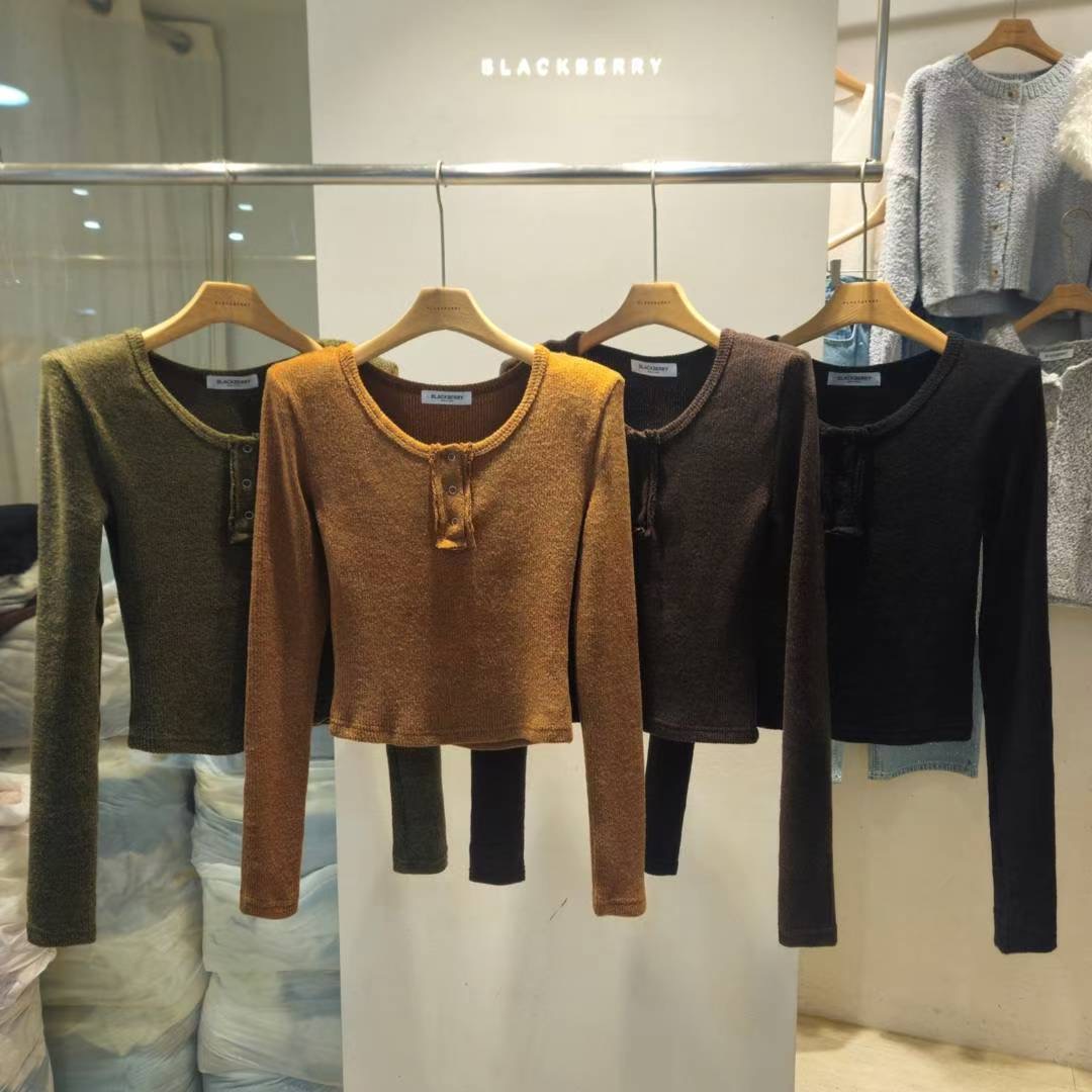 BLACKBERRY東大門㊣實拍女裝新品熱賣休閑25秋冬職業針織衫BLACKBERRY針織衫