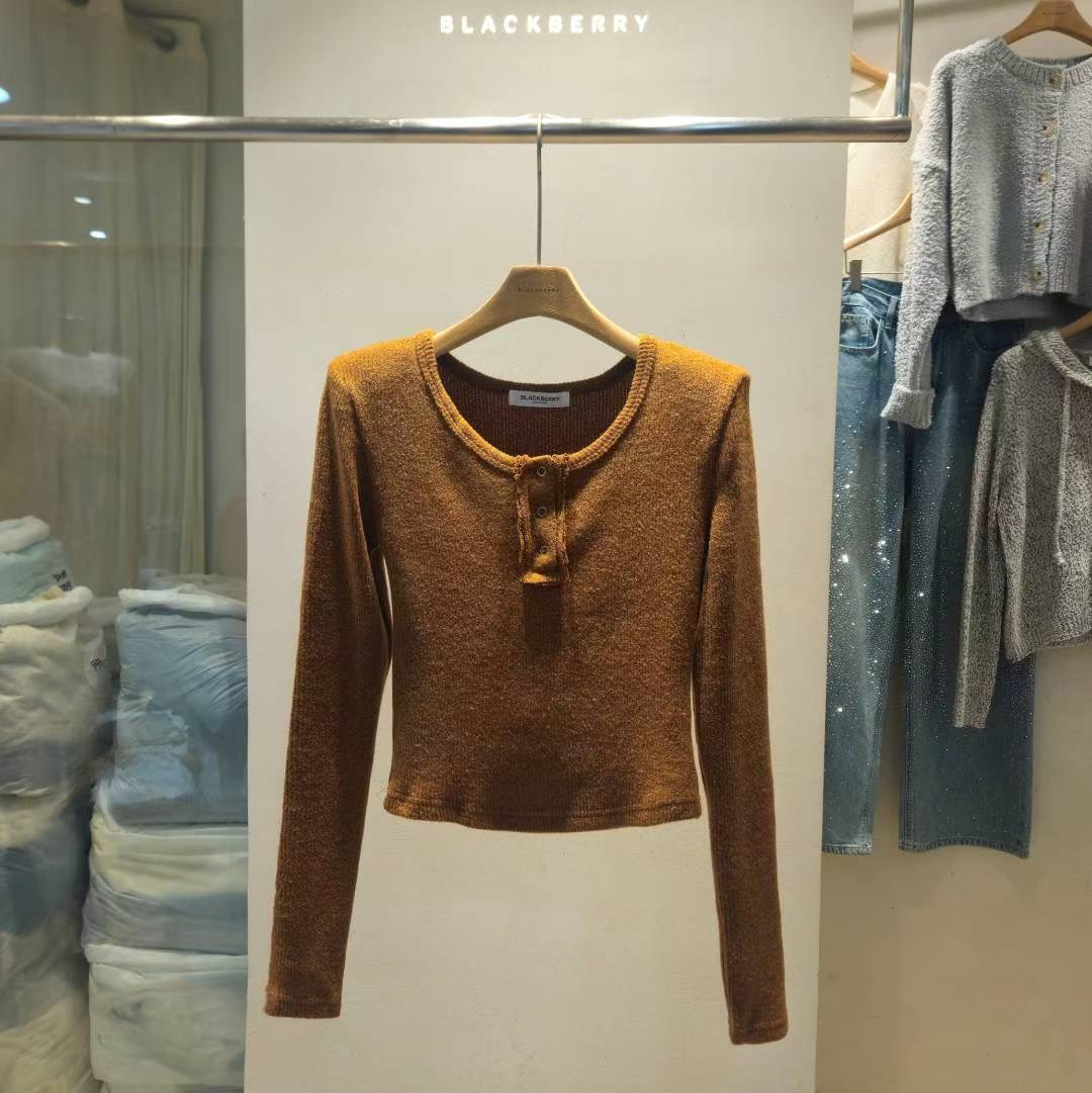 BLACKBERRY東大門㊣實拍女裝新品熱賣休閑25秋冬職業針織衫BLACKBERRY針織衫圖色1