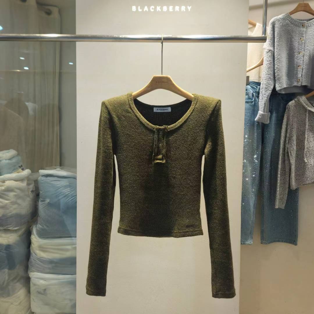 BLACKBERRY東大門㊣實拍女裝新品熱賣休閑25秋冬職業針織衫BLACKBERRY針織衫圖色2