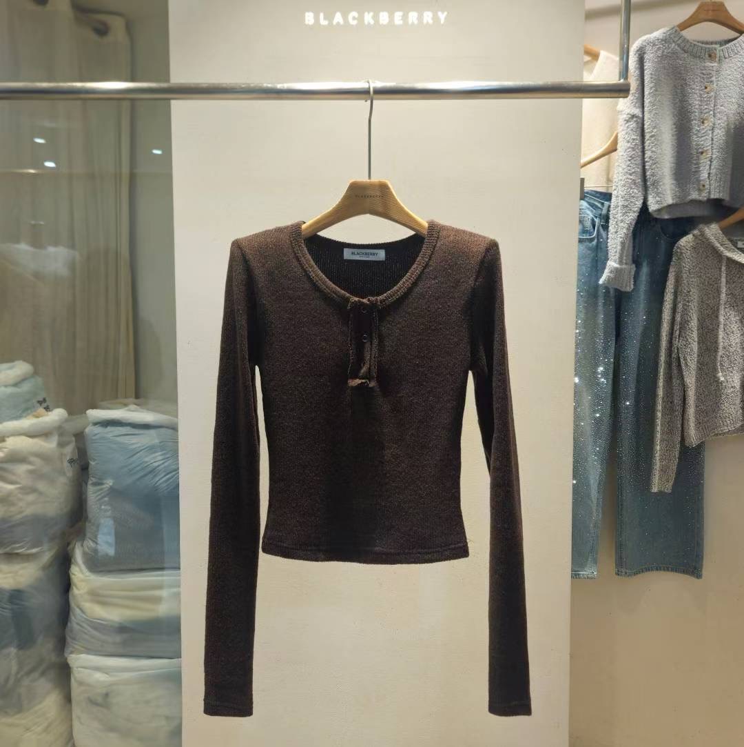 BLACKBERRY東大門㊣實拍女裝新品熱賣休閑25秋冬職業針織衫BLACKBERRY針織衫圖色3