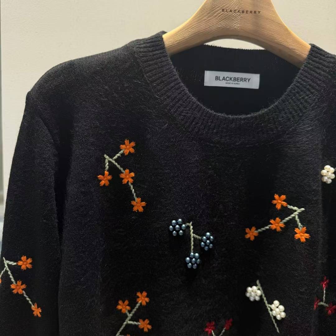 BLACKBERRY韓國直郵㊣女士新款人氣真品推薦熱賣25秋冬針織衫BLACKBERRY針織衫
