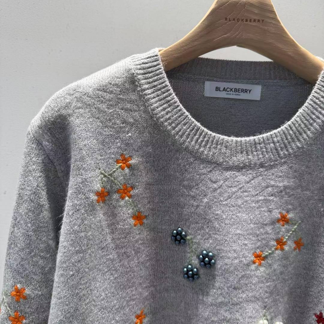 BLACKBERRY韓國直郵㊣女士新款人氣真品推薦熱賣25秋冬針織衫BLACKBERRY針織衫