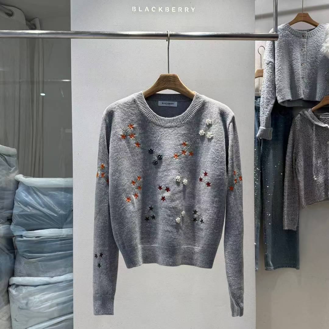 BLACKBERRY韓國直郵㊣女士新款人氣真品推薦熱賣25秋冬針織衫BLACKBERRY針織衫圖色1