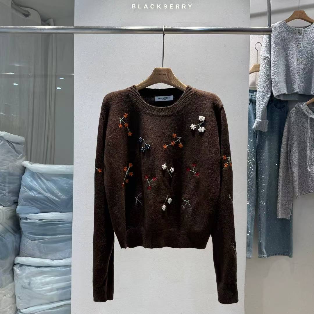 BLACKBERRY韓國直郵㊣女士新款人氣真品推薦熱賣25秋冬針織衫BLACKBERRY針織衫圖色2