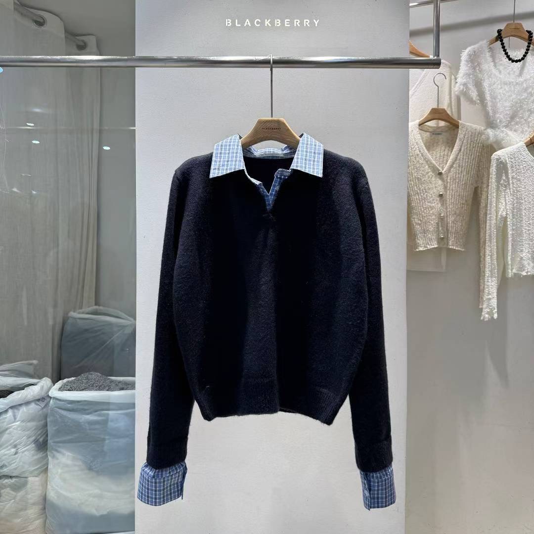 BLACKBERRY東大門㊣直郵女士新款職業真品休閑25秋冬針織衫BLACKBERRY針織衫圖色3