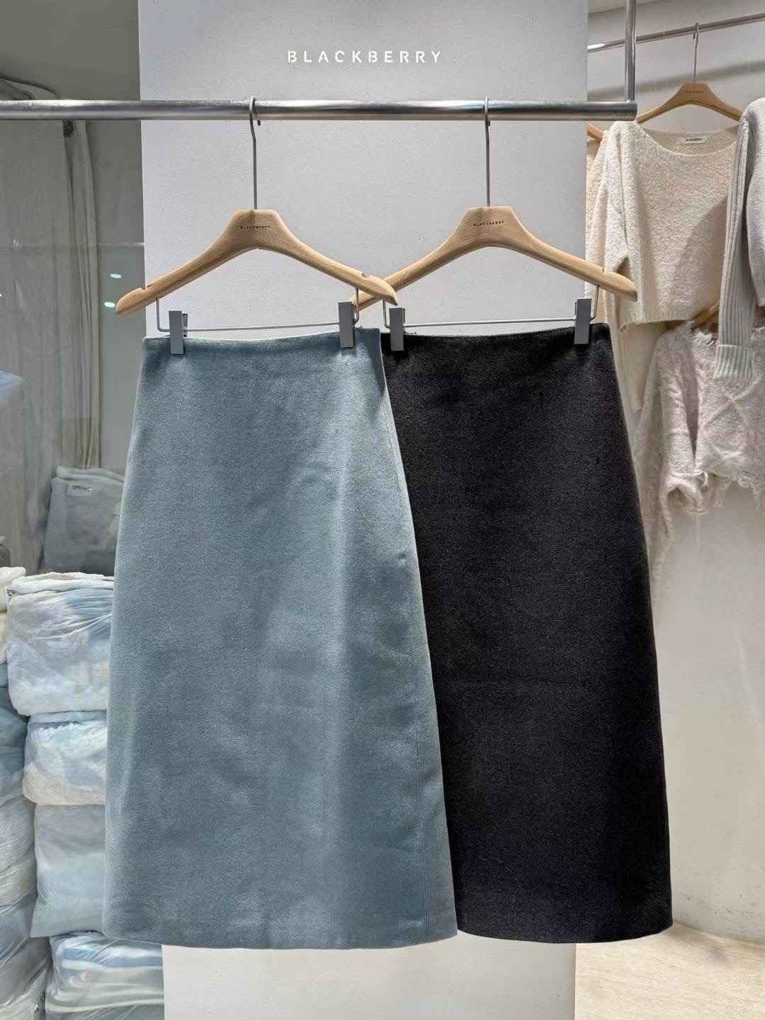 BLACKBERRY東大門㊣實拍女裝新品時尚真品人氣職業25秋冬長裙BLACKBERRY長裙