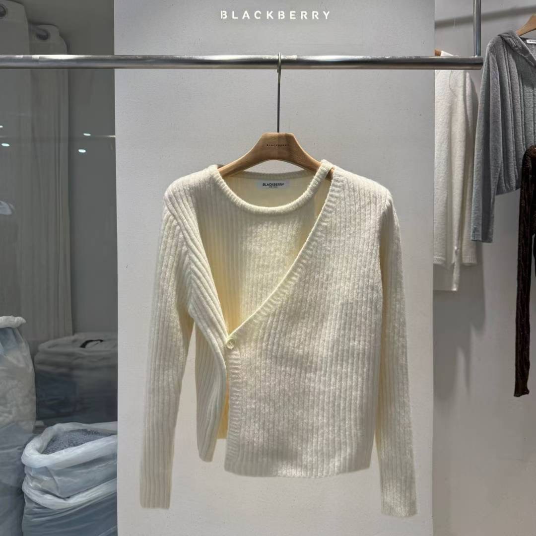 BLACKBERRY東大門㊣直郵女裝新款真品人氣時尚熱賣職業針織衫BLACKBERRY針織衫圖色1