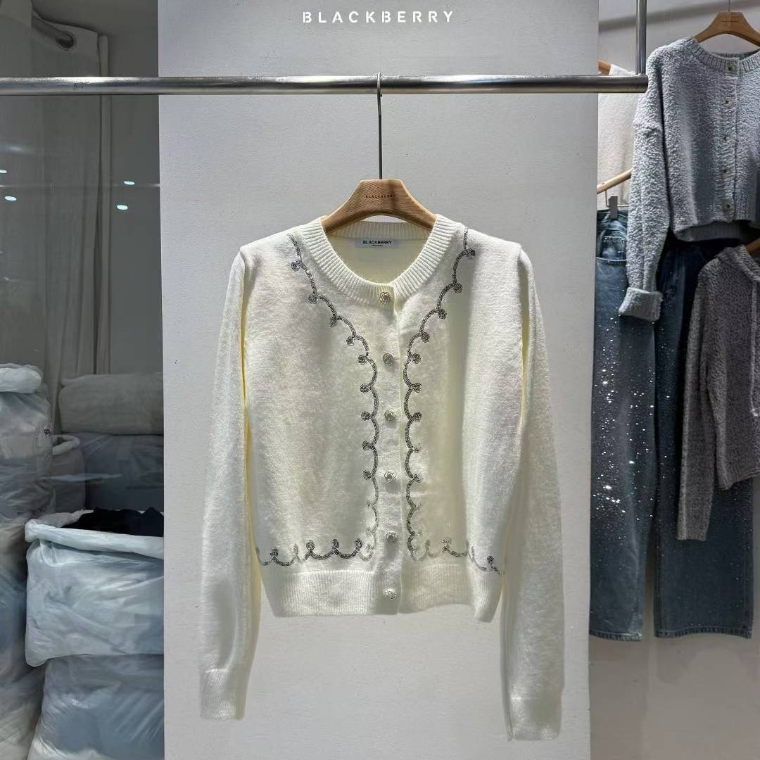 BLACKBERRY東大門㊣直郵女裝新品時尚25秋冬真品人氣針織衫BLACKBERRY針織衫圖色1