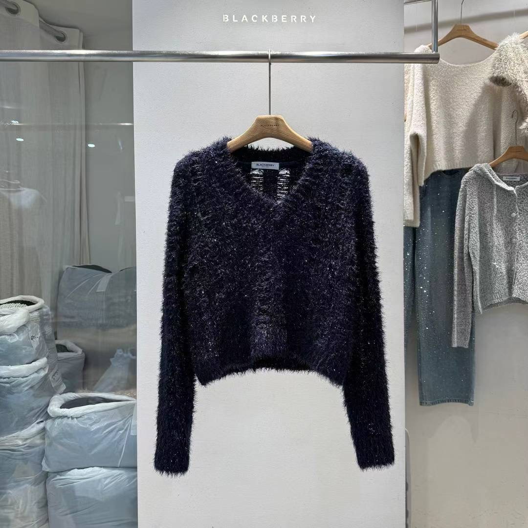 BLACKBERRY韓國代購㊣女裝新款25秋冬職業休閑推薦熱賣毛衣BLACKBERRY毛衣圖色4