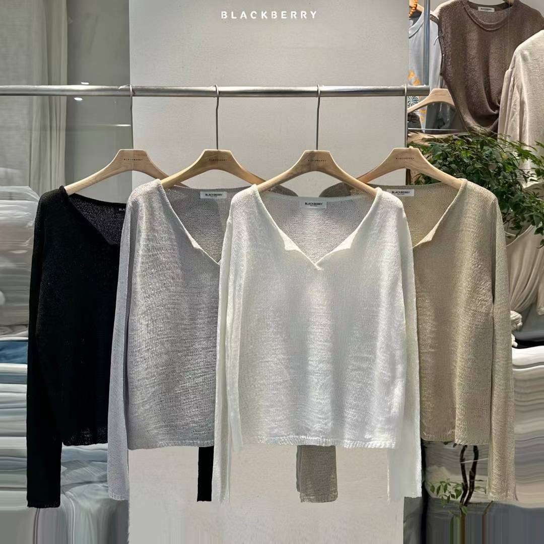 BLACKBERRY東大門㊣實拍女士新款人氣25秋冬時尚真品針織衫BLACKBERRY針織衫