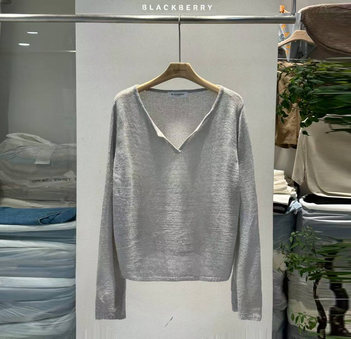 BLACKBERRY東大門㊣實拍女士新款人氣25秋冬時尚真品針織衫BLACKBERRY針織衫圖色3