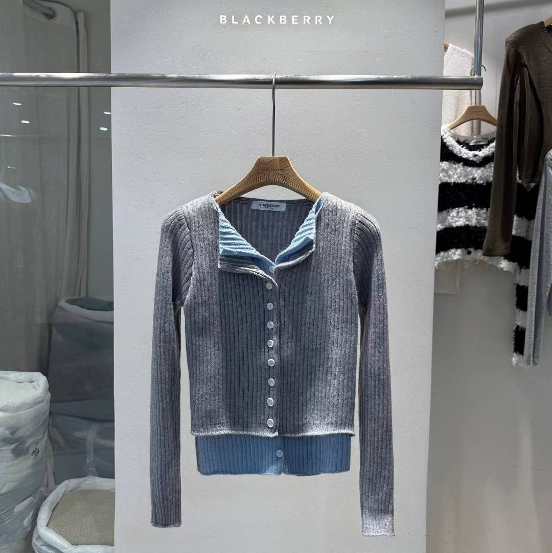 BLACKBERRY東大門㊣直郵女士新款職業人氣熱賣真品時尚針織衫BLACKBERRY針織衫圖色1