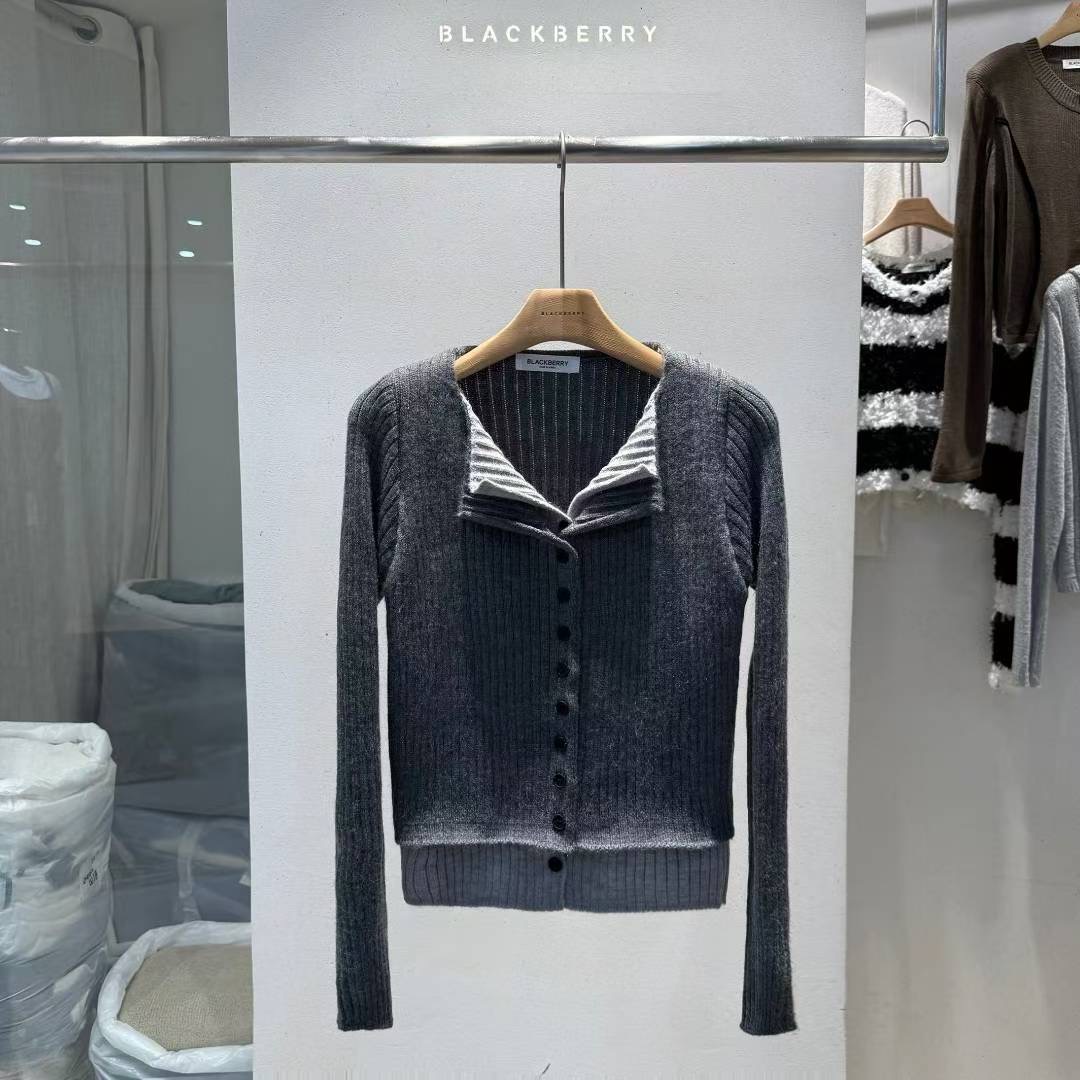 BLACKBERRY東大門㊣直郵女士新款職業人氣熱賣真品時尚針織衫BLACKBERRY針織衫圖色2