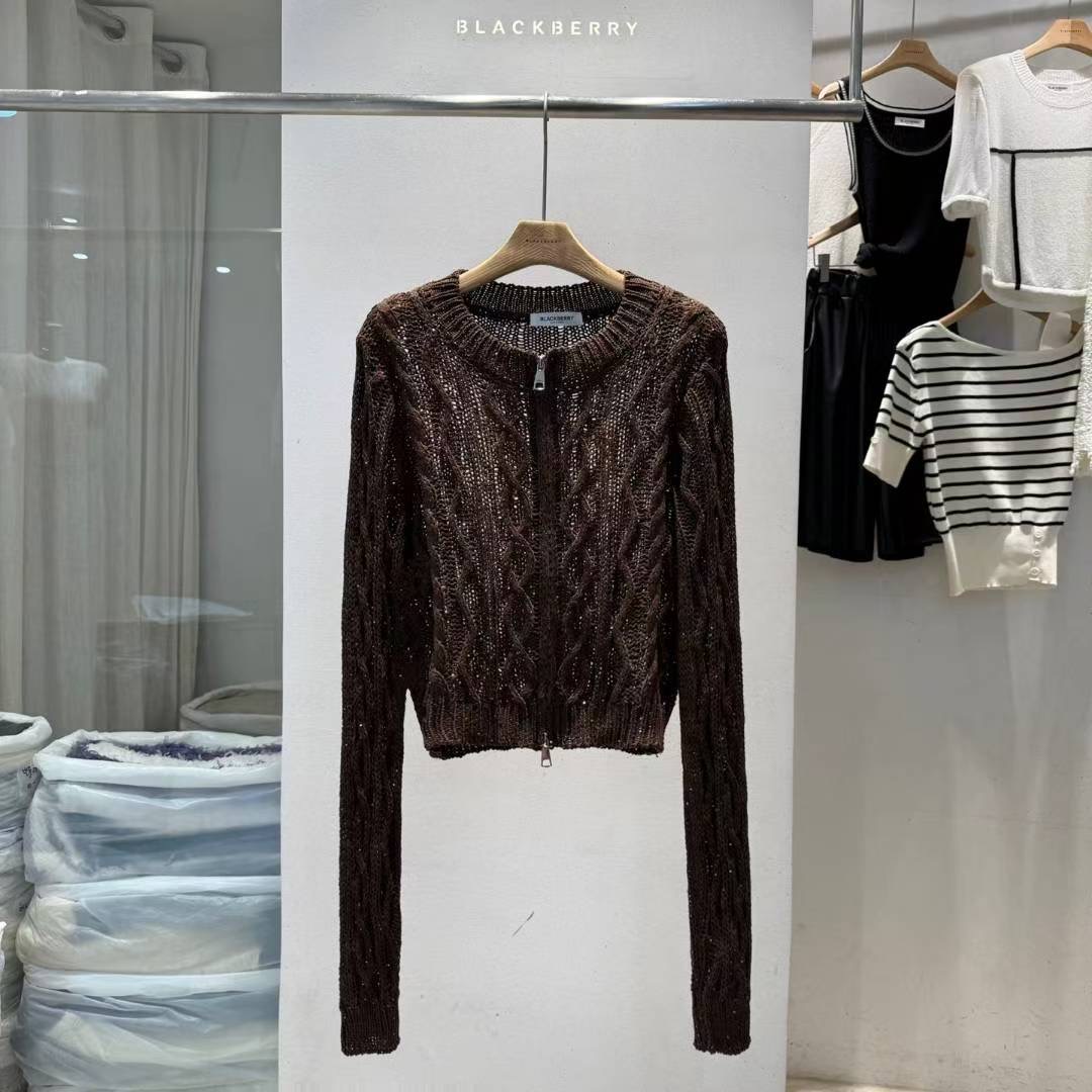 BLACKBERRY東大門㊣代購女士新款25秋冬人氣時尚熱賣真品毛衣BLACKBERRY毛衣圖色2