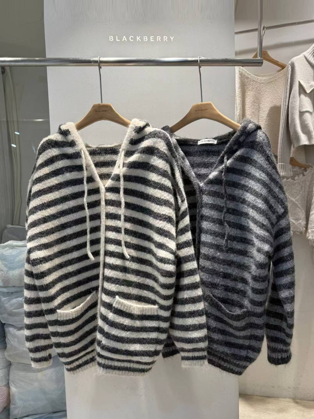 BLACKBERRY韓國直郵㊣女士新款推薦時尚休閑人氣真品職業毛衣BLACKBERRY毛衣