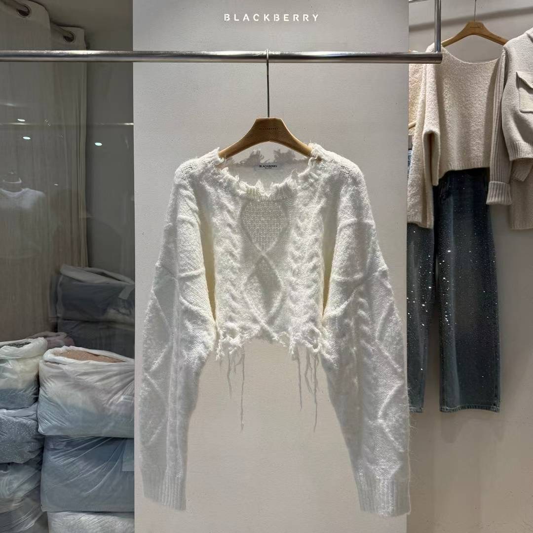 BLACKBERRY東大門㊣直郵女士新款推薦職業時尚人氣25秋冬針織衫BLACKBERRY針織衫圖色2