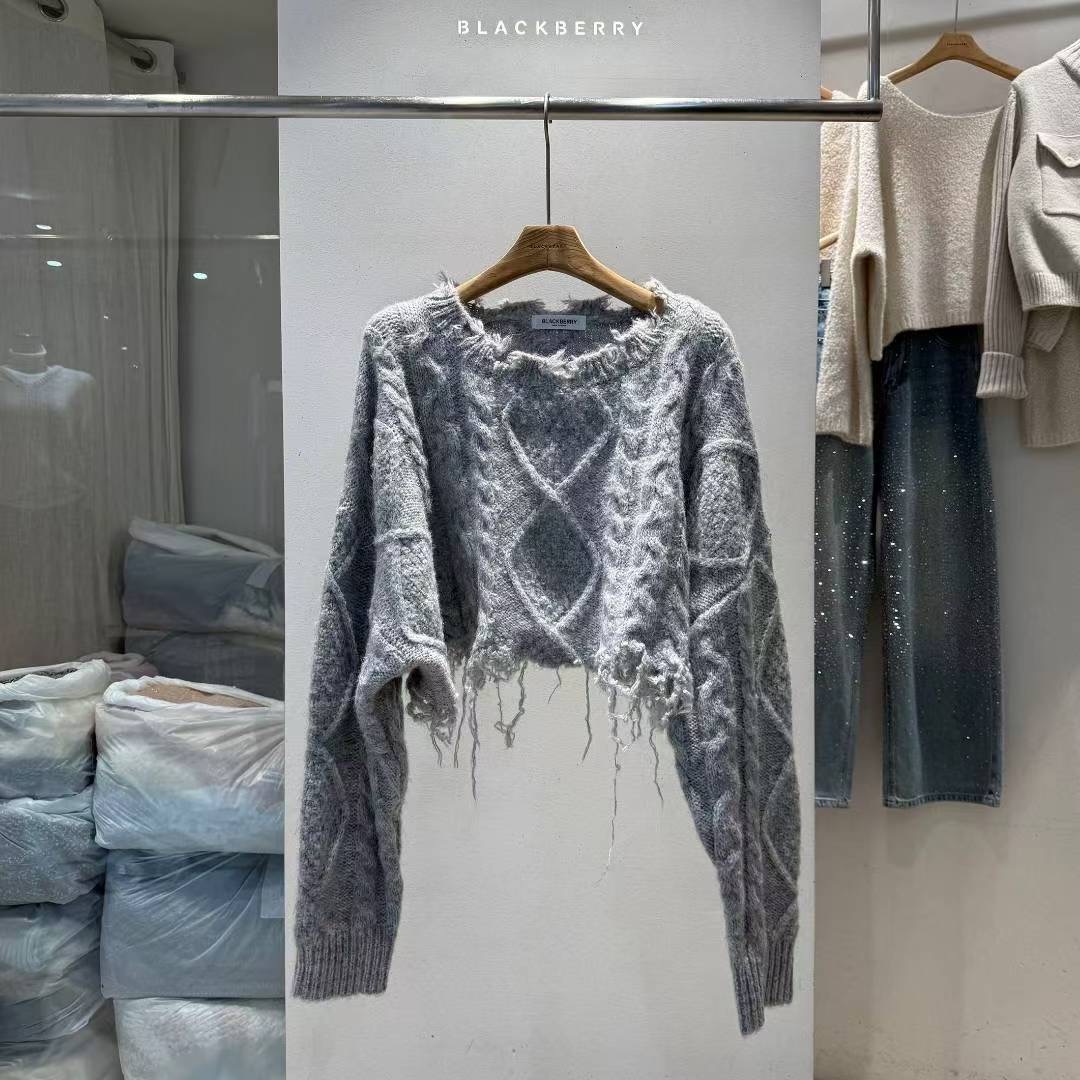 BLACKBERRY東大門㊣直郵女士新款推薦職業時尚人氣25秋冬針織衫BLACKBERRY針織衫圖色3
