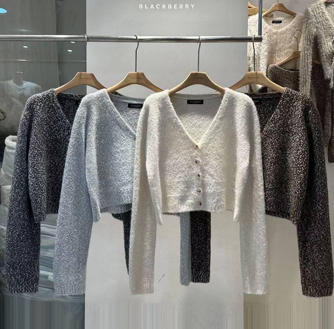 BLACKBERRY韓國代購㊣女士新品25秋冬真品時尚職業人氣針織衫BLACKBERRY針織衫