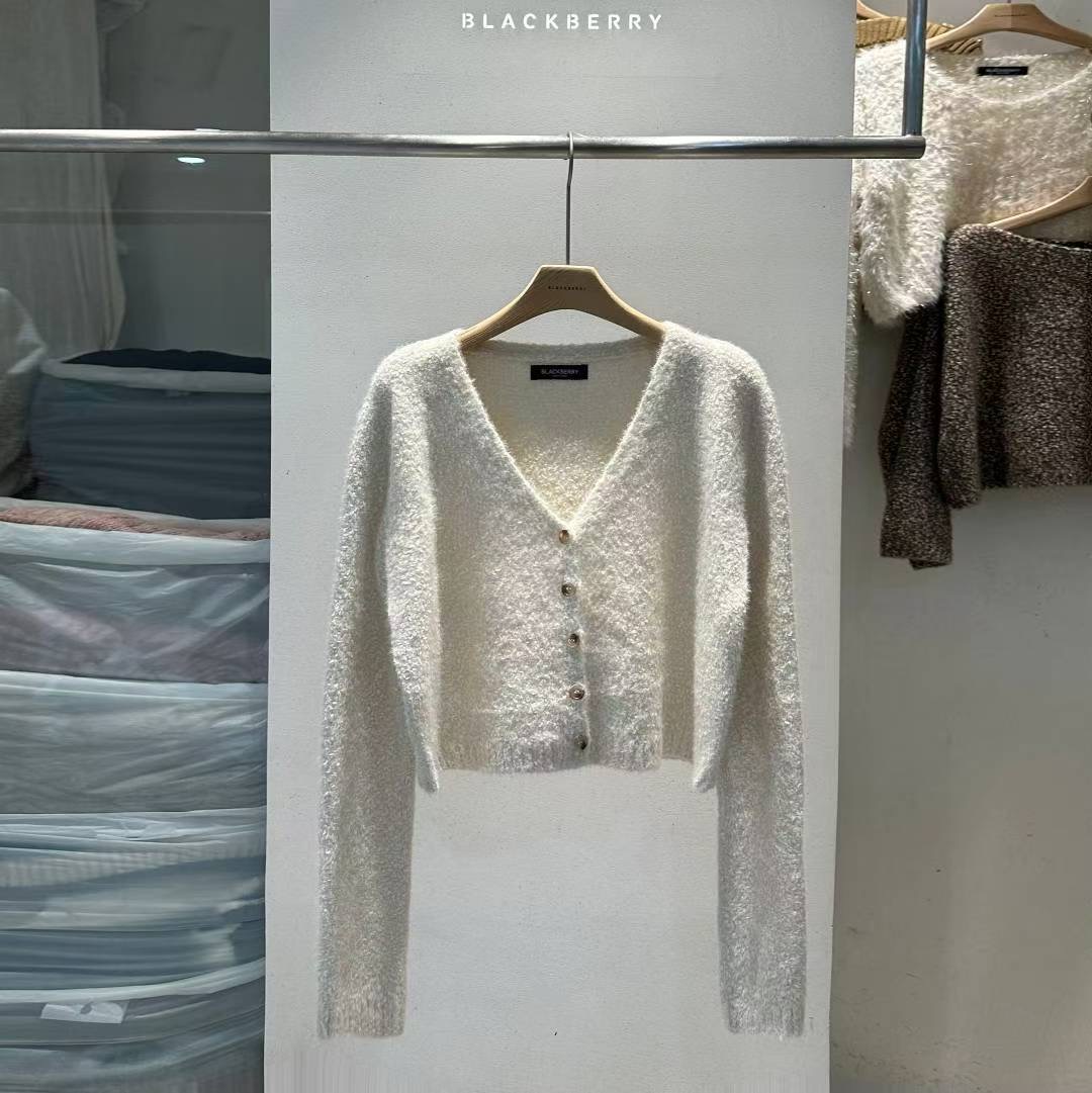 BLACKBERRY韓國代購㊣女士新品25秋冬真品時尚職業人氣針織衫BLACKBERRY針織衫圖色2
