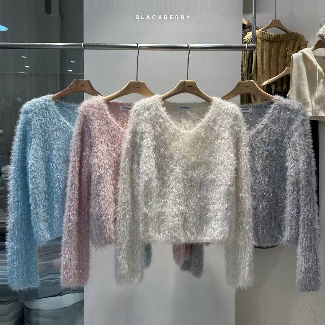 BLACKBERRY東大門㊣直郵女裝新品人氣休閑熱賣推薦時尚針織衫BLACKBERRY針織衫