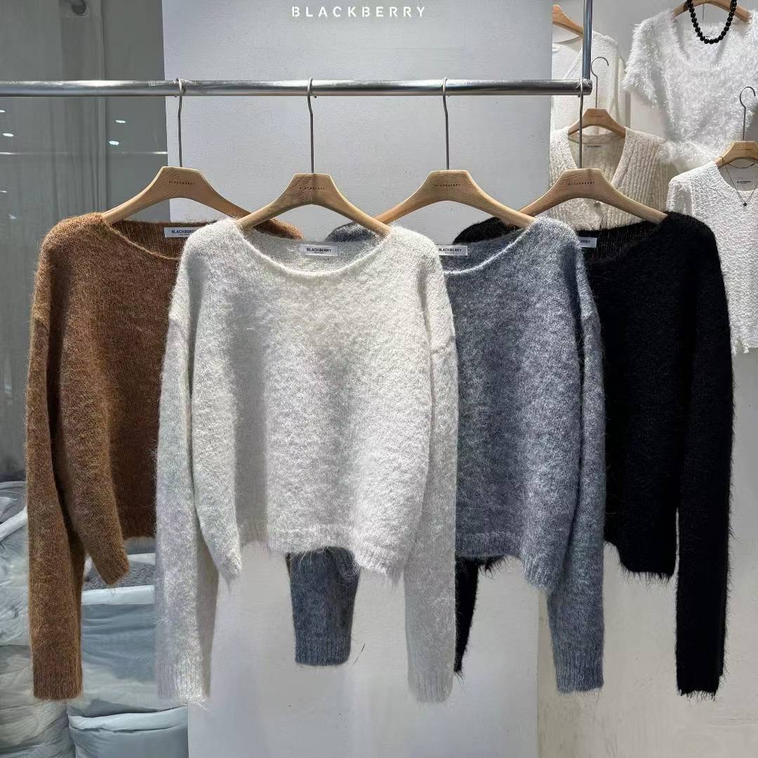 BLACKBERRY韓國代購㊣女士新品熱賣人氣時尚真品25秋冬針織衫BLACKBERRY針織衫
