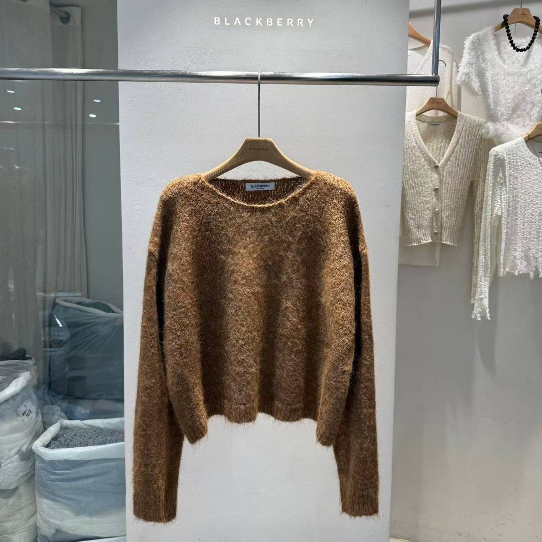 BLACKBERRY韓國代購㊣女士新品熱賣人氣時尚真品25秋冬針織衫BLACKBERRY針織衫圖色2