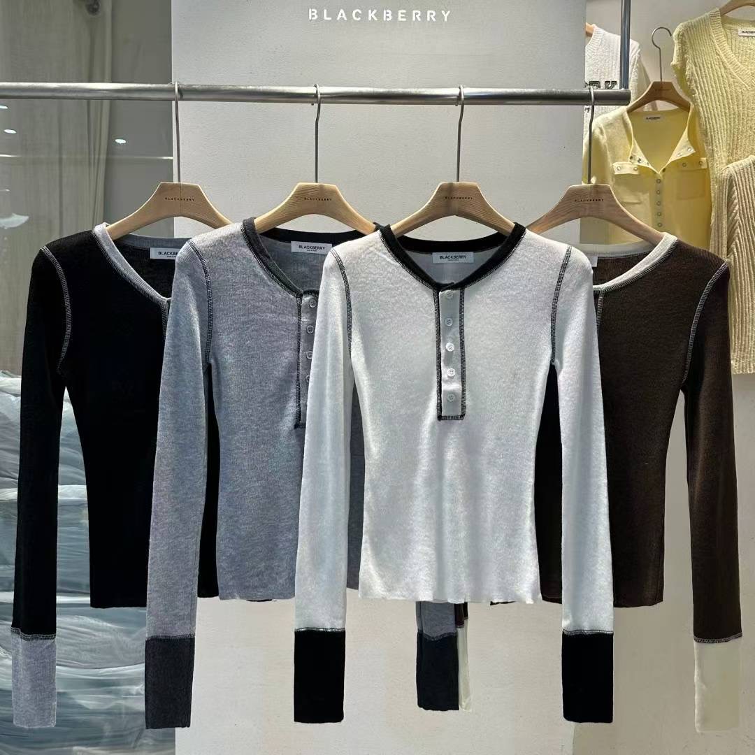 BLACKBERRY韓國直郵㊣女裝新款推薦熱賣時尚25秋冬職業針織衫BLACKBERRY針織衫