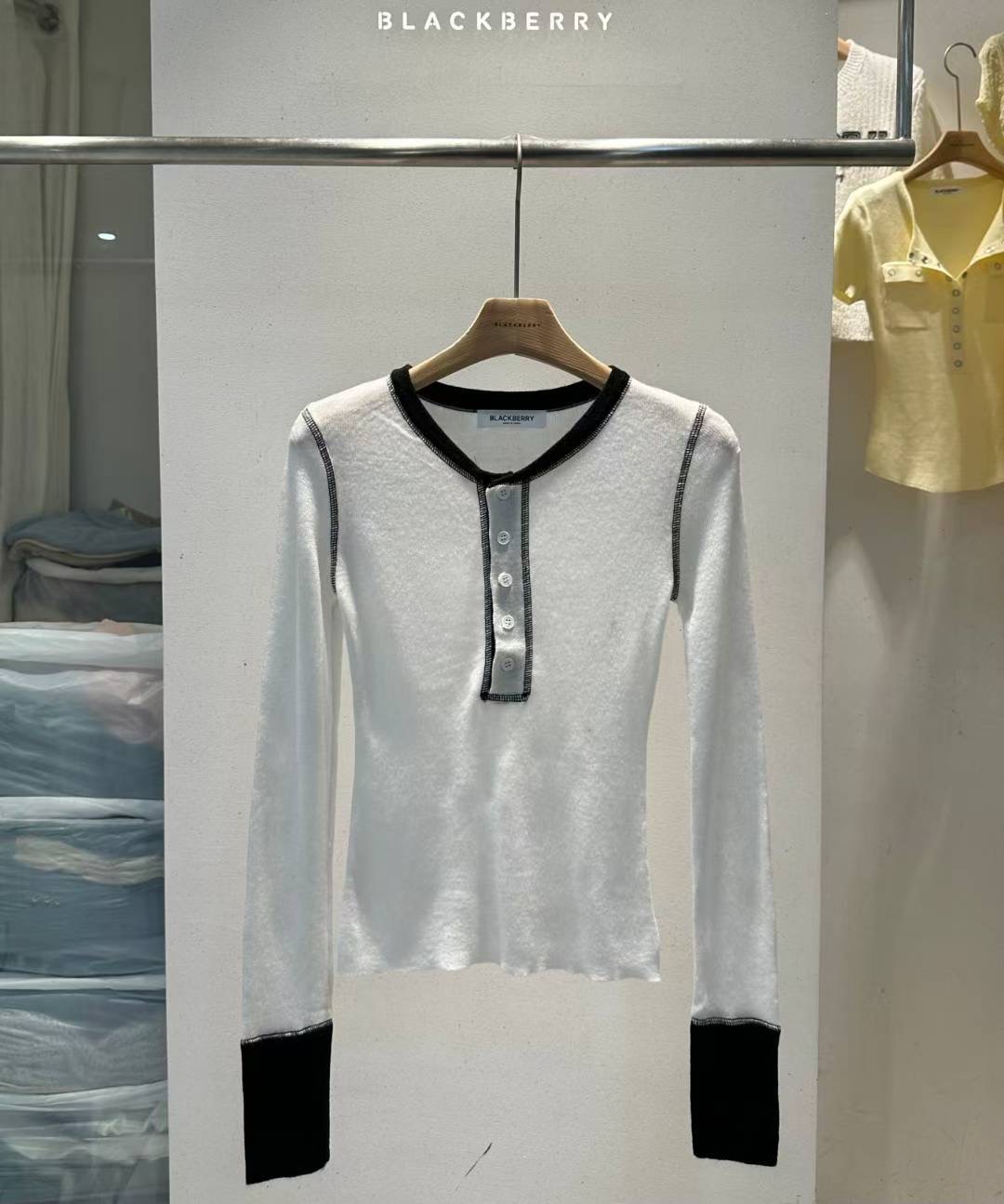 BLACKBERRY韓國直郵㊣女裝新款推薦熱賣時尚25秋冬職業針織衫BLACKBERRY針織衫圖色1