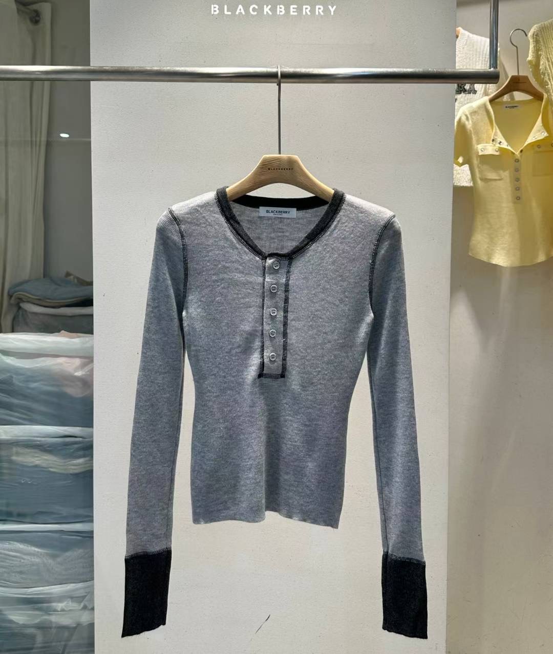 BLACKBERRY韓國直郵㊣女裝新款推薦熱賣時尚25秋冬職業針織衫BLACKBERRY針織衫圖色2