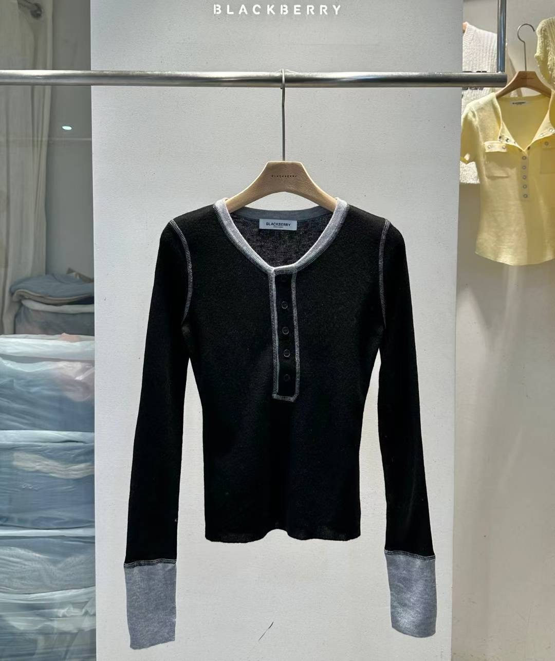 BLACKBERRY韓國直郵㊣女裝新款推薦熱賣時尚25秋冬職業針織衫BLACKBERRY針織衫圖色4