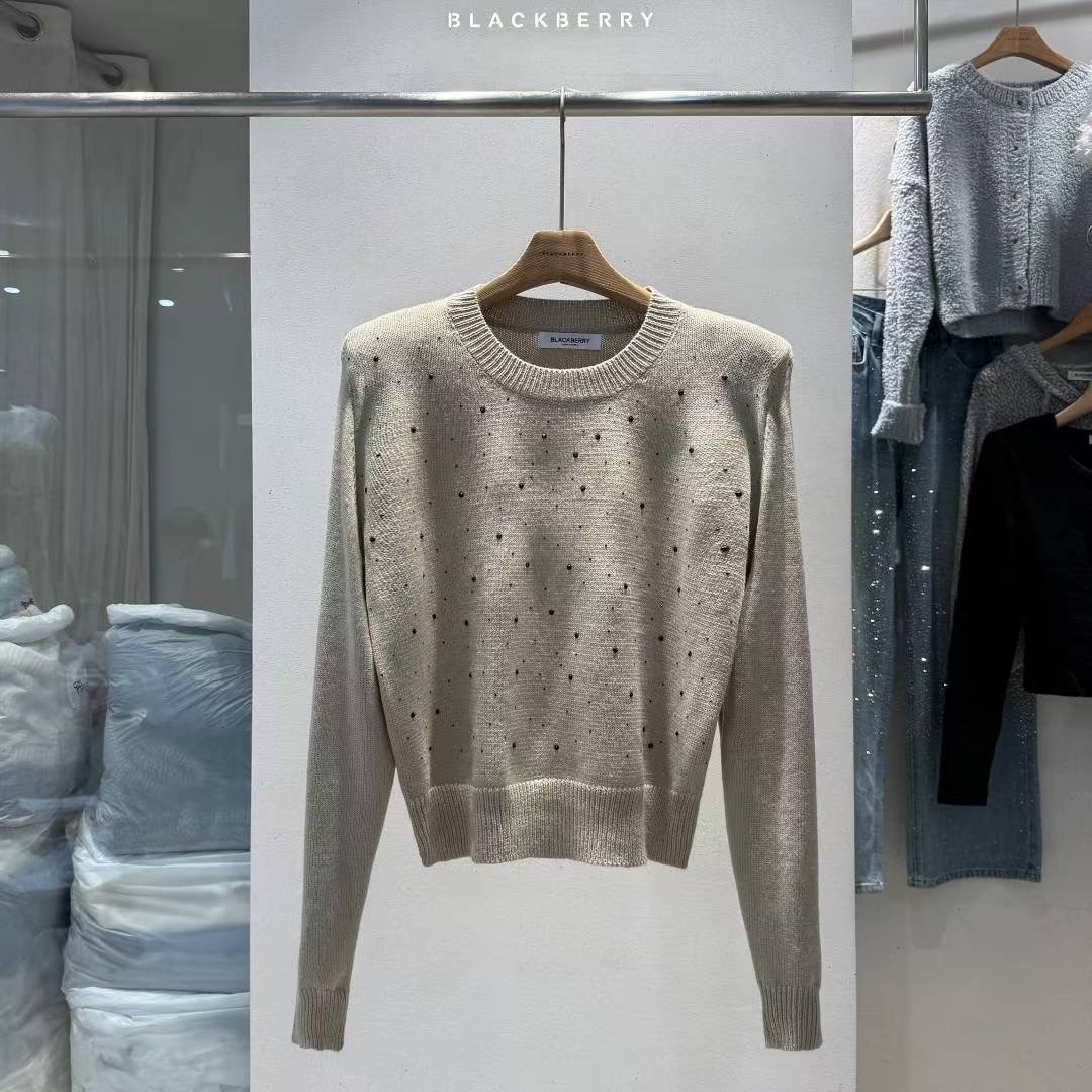 BLACKBERRY韓國代購㊣女裝新品真品人氣時尚25秋冬熱賣毛衣BLACKBERRY毛衣圖色1