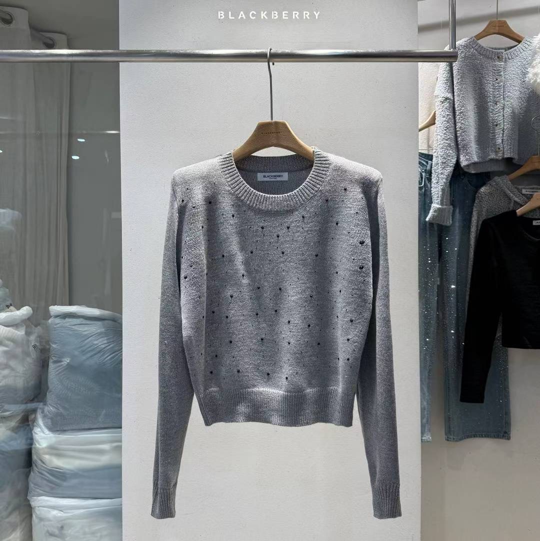 BLACKBERRY韓國代購㊣女裝新品真品人氣時尚25秋冬熱賣毛衣BLACKBERRY毛衣圖色2