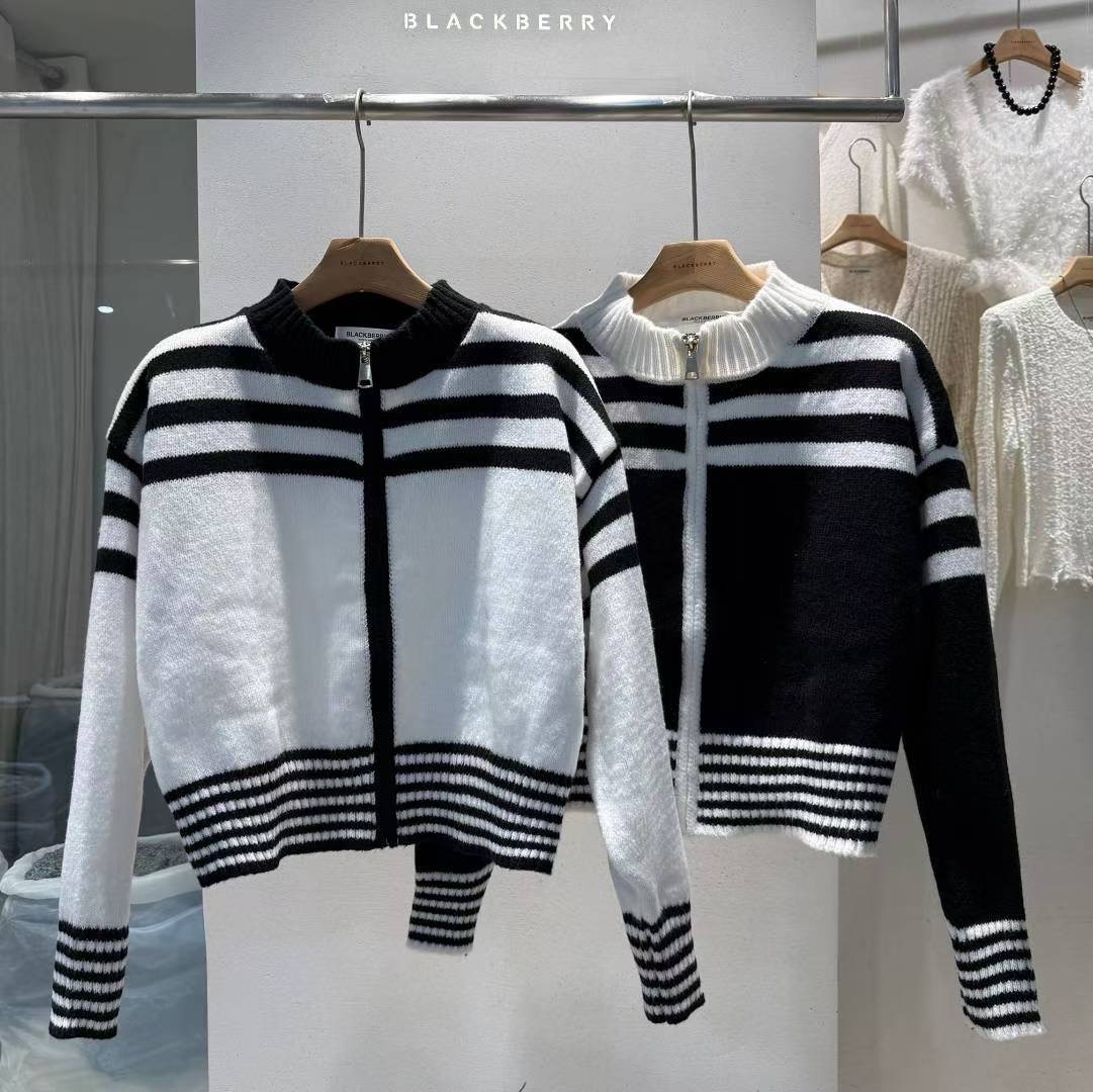 BLACKBERRY韓國直郵㊣女士新品人氣時尚休閑25秋冬真品針織衫BLACKBERRY針織衫圖色2左二色