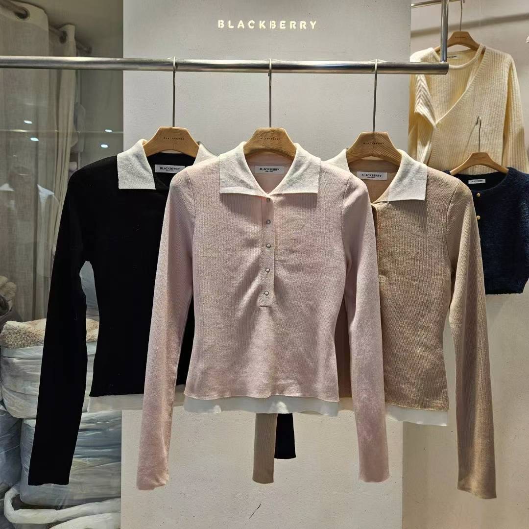 BLACKBERRY韓國代購㊣女裝新款休閑推薦真品熱賣人氣針織衫BLACKBERRY針織衫