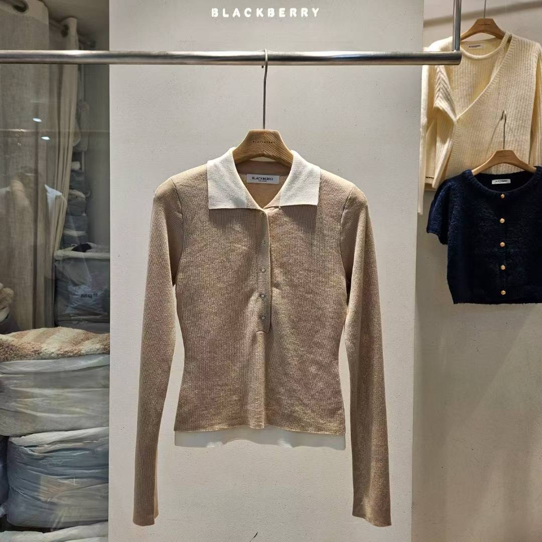 BLACKBERRY韓國代購㊣女裝新款休閑推薦真品熱賣人氣針織衫BLACKBERRY針織衫圖色1