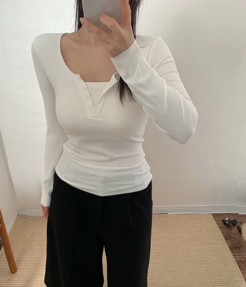 TWENTY FOUR SEVEN24-7韓國直郵㊣女士新款休閑人氣長袖T恤TEWNTY FOUR SEVEN24-7長袖T恤