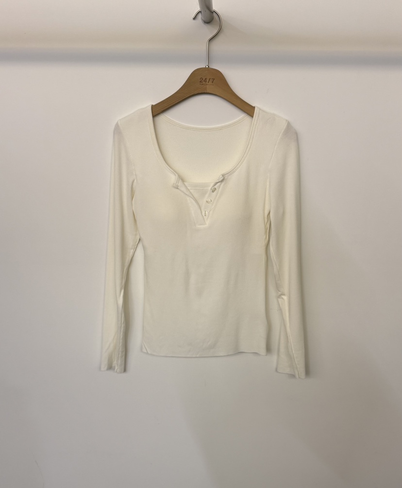 TWENTY FOUR SEVEN24-7韓國直郵㊣女士新款休閑人氣長袖T恤TEWNTY FOUR SEVEN24-7長袖T恤圖色1