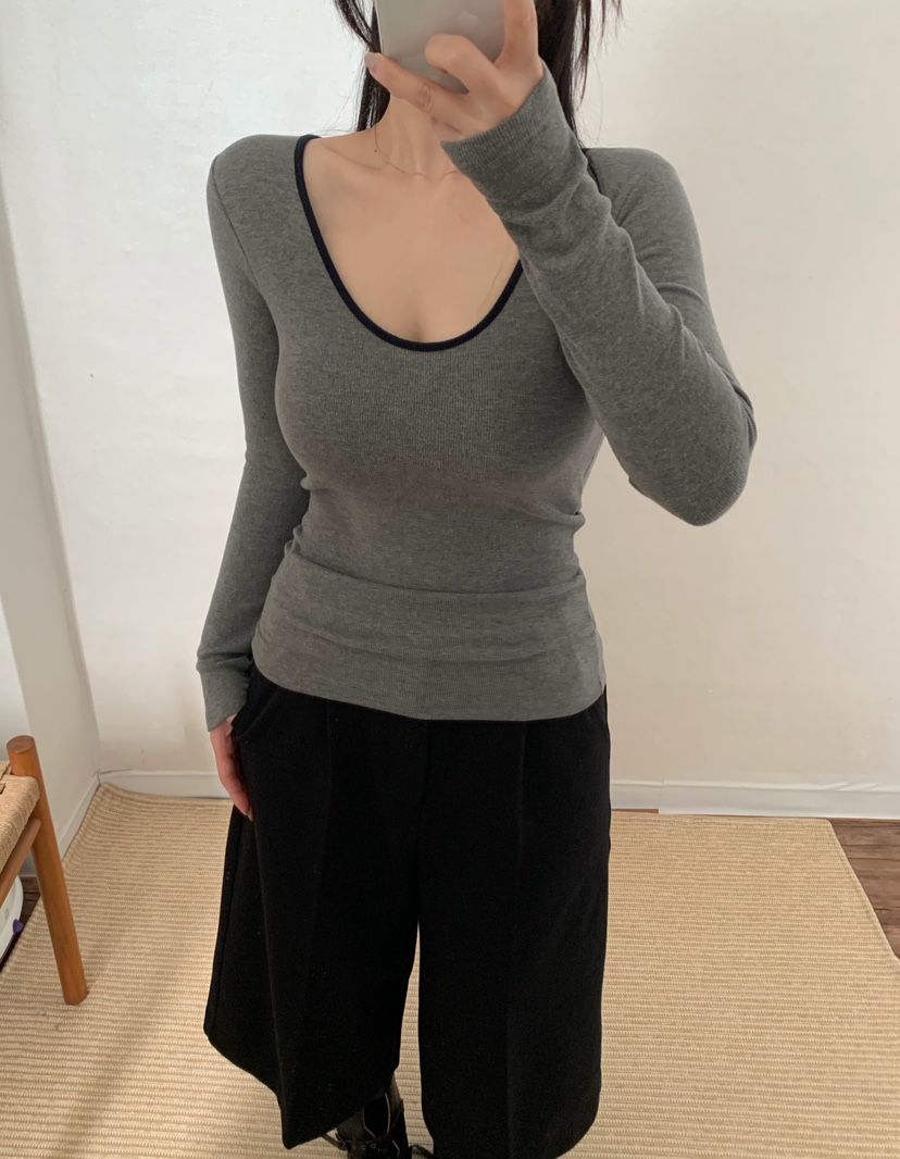 TWENTY FOUR SEVEN24-7韓國直郵㊣女士新款休閑時尚長袖T恤TEWNTY FOUR SEVEN24-7長袖T恤