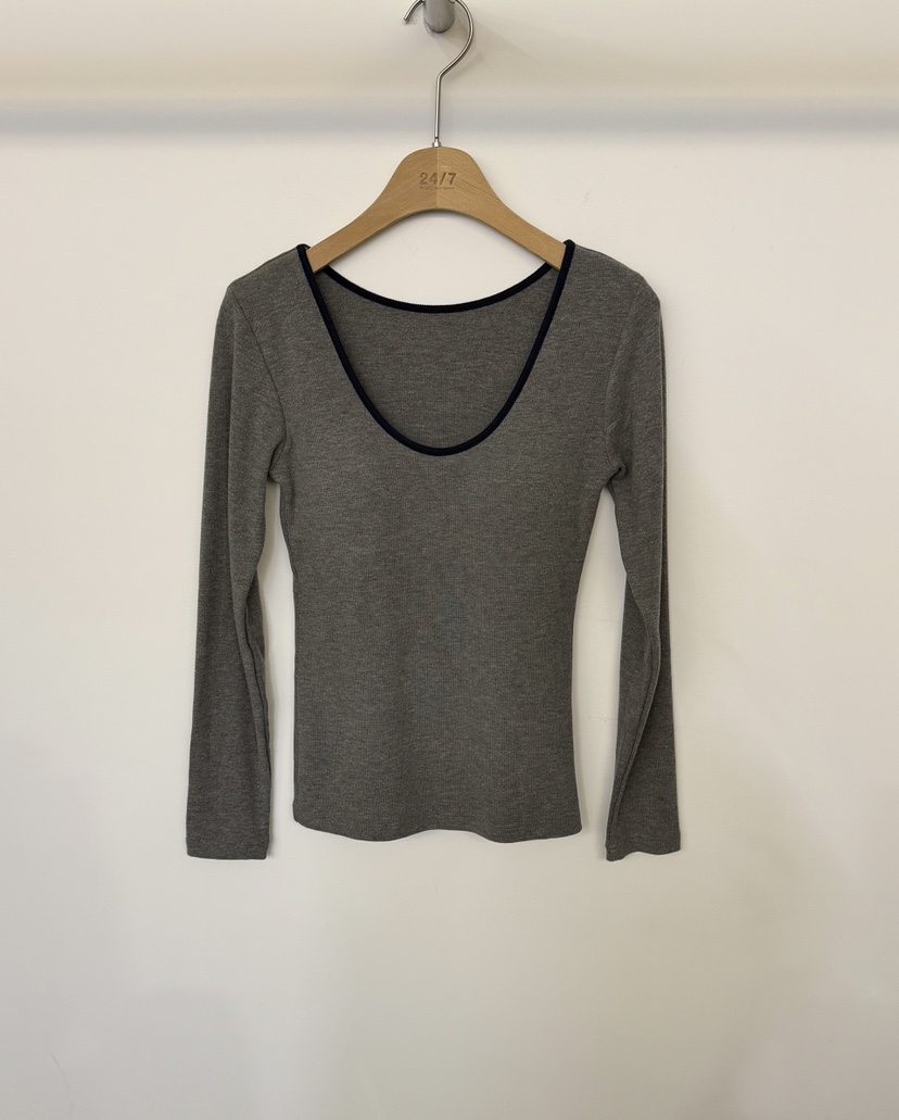 TWENTY FOUR SEVEN24-7韓國直郵㊣女士新款休閑時尚長袖T恤TEWNTY FOUR SEVEN24-7長袖T恤圖色2