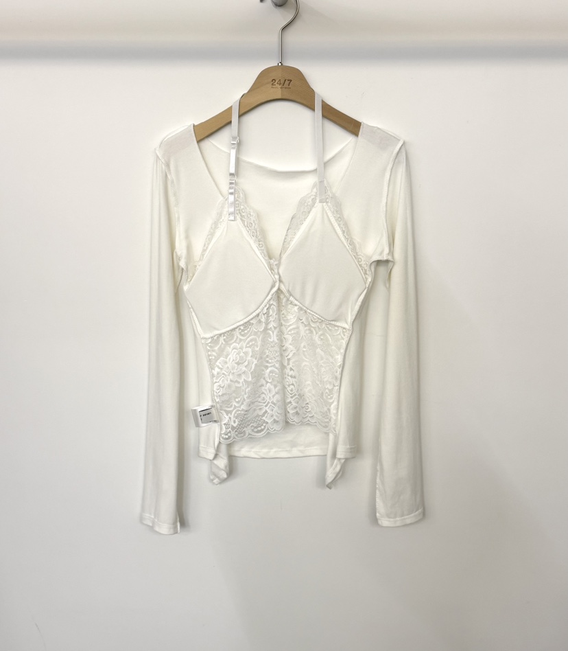 TWENTY FOUR SEVEN24-7東大門㊣直郵女裝新款職業長袖T恤假兩件TEWNTY FOUR SEVEN24-7長袖T恤