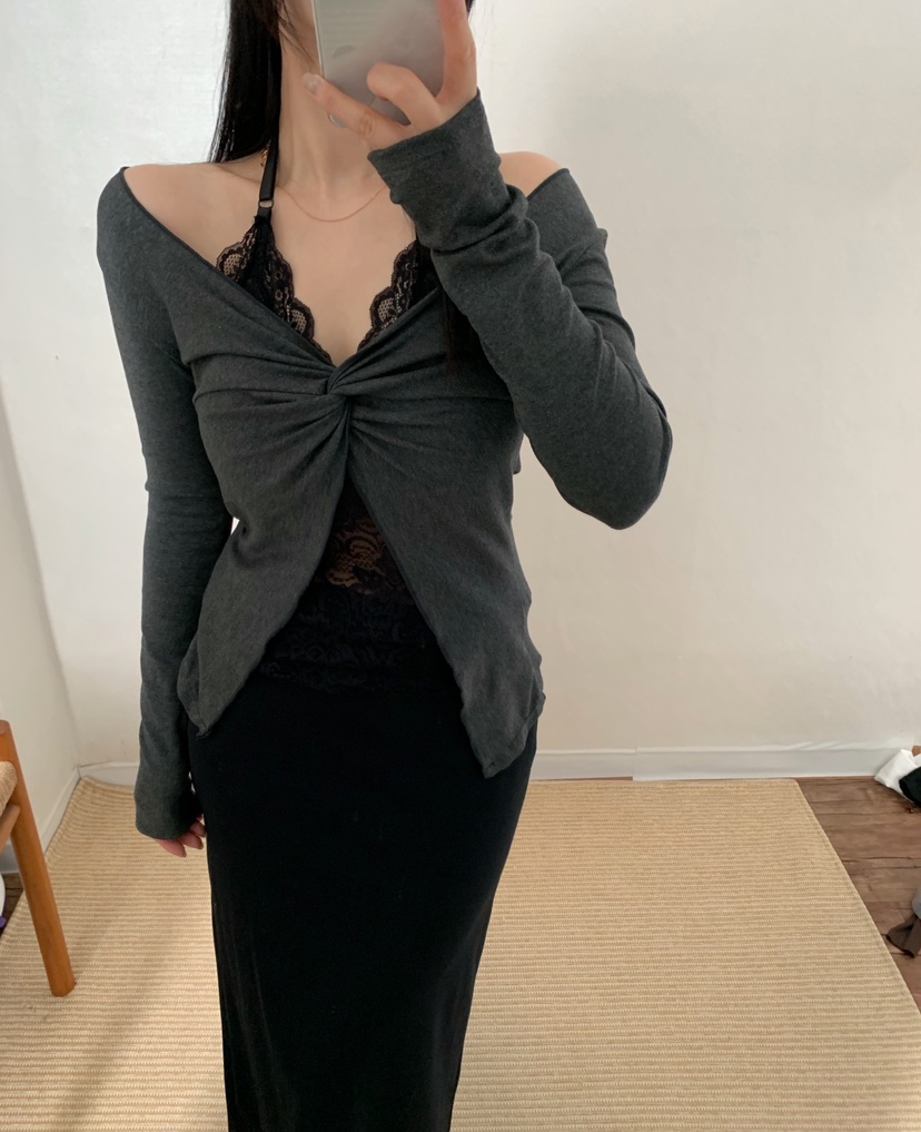 TWENTY FOUR SEVEN24-7東大門㊣直郵女裝新款職業長袖T恤假兩件TEWNTY FOUR SEVEN24-7長袖T恤