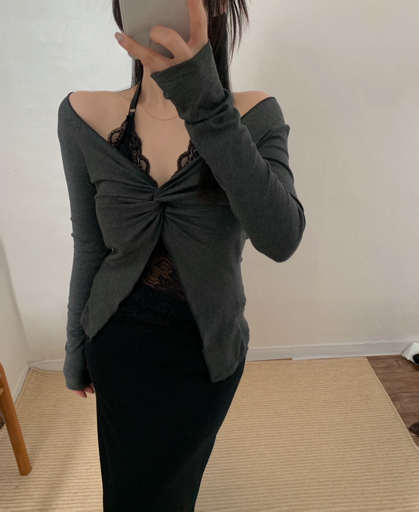 TWENTY FOUR SEVEN24-7東大門㊣直郵女裝新款職業長袖T恤假兩件TEWNTY FOUR SEVEN24-7長袖T恤