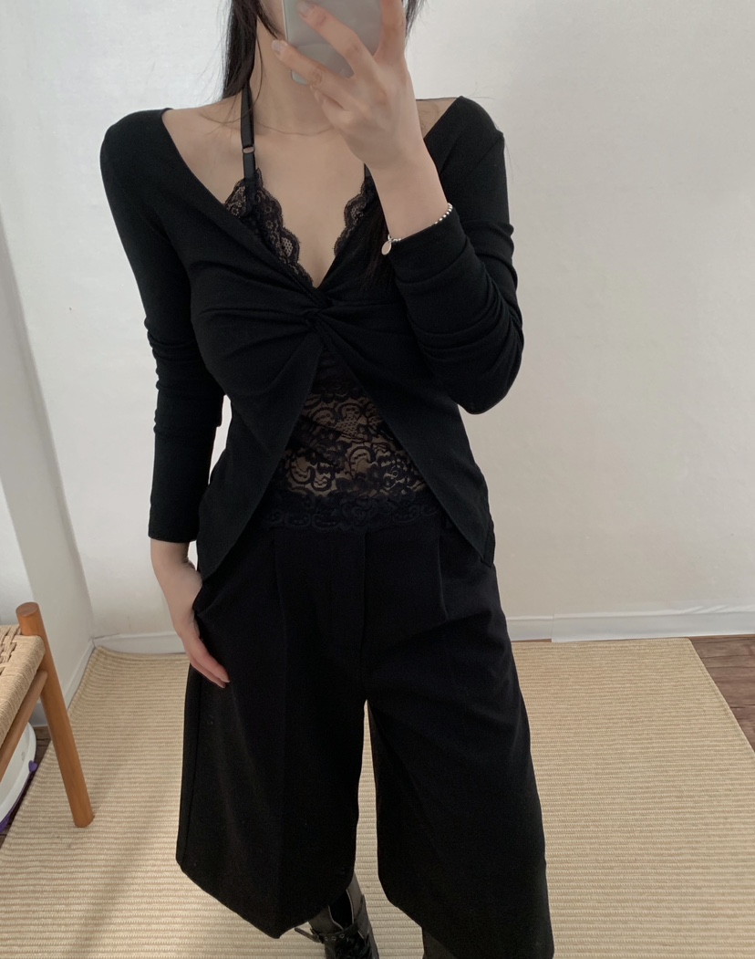 TWENTY FOUR SEVEN24-7東大門㊣直郵女裝新款職業長袖T恤假兩件TEWNTY FOUR SEVEN24-7長袖T恤