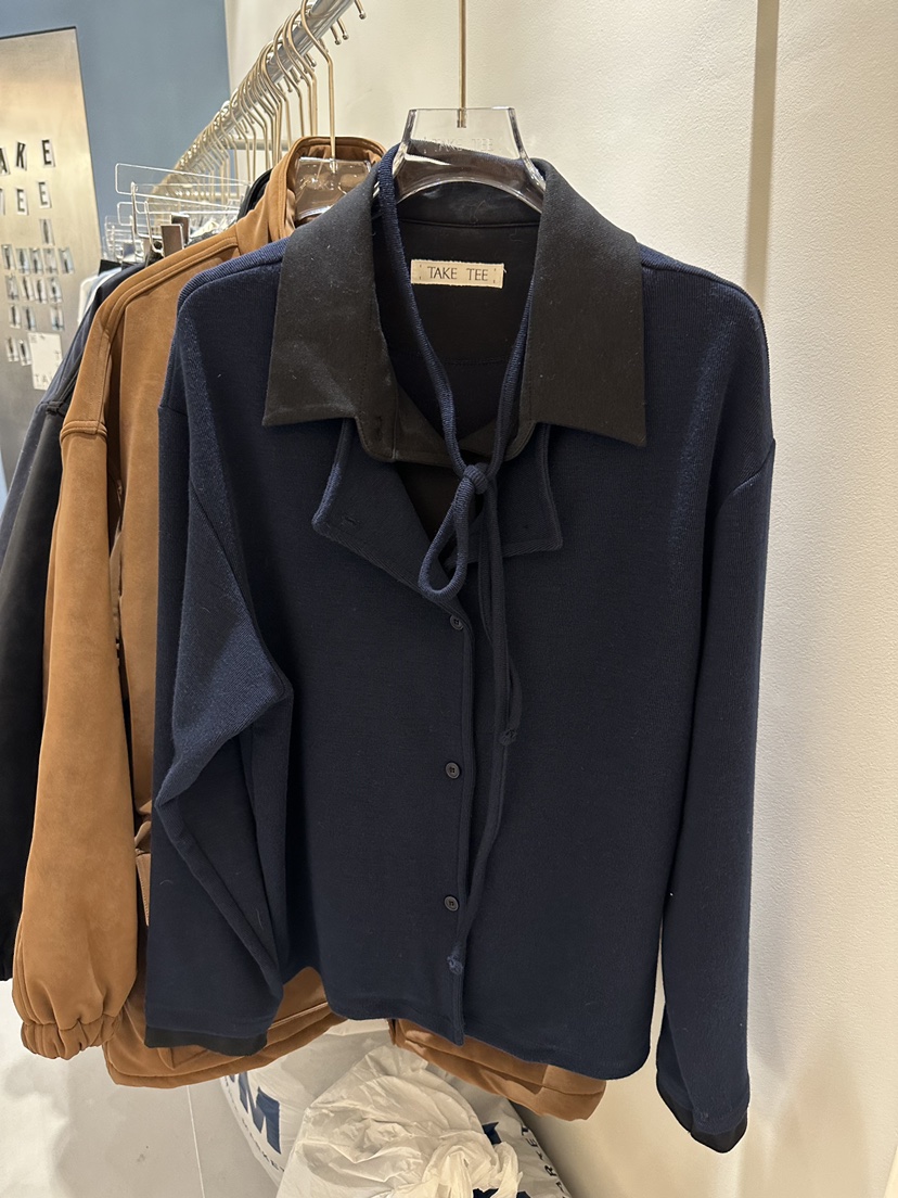 TAKE TEE韓國直郵㊣女士新品人氣時尚職業休閑夾克假兩件開衫TAKE TEE夾克圖色2