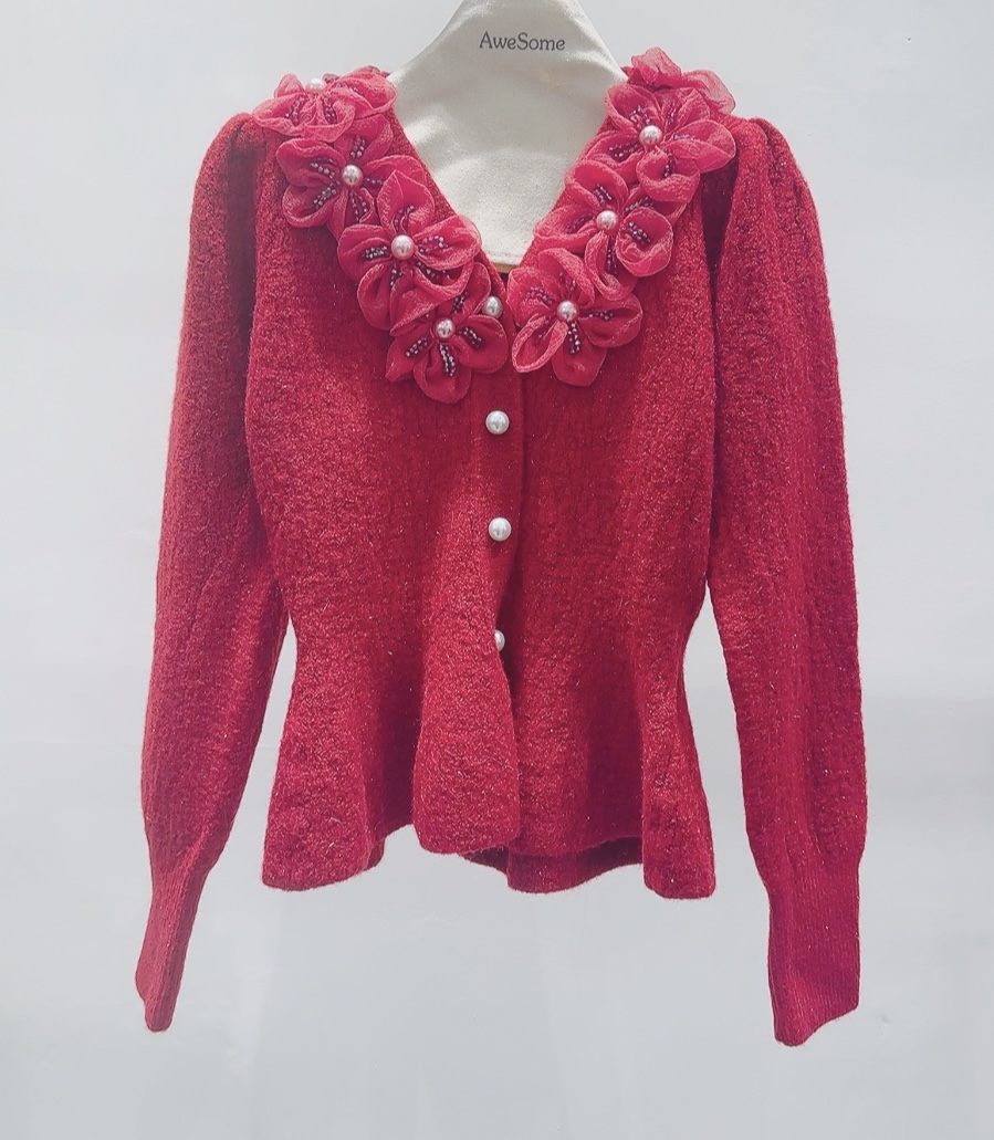 AWESOME-P東大門㊣代購女士新品時尚人氣熱賣真品針織衫開衫AWESOME-P針織衫圖色1