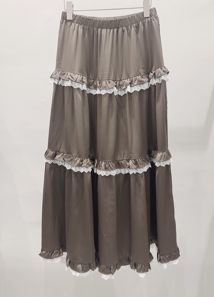 AWESOME-P東大門㊣代購女裝新款休閑推薦人氣真品長裙緞面AWESOME-P長裙